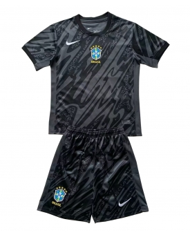 Brasile Portiere Maglia Gara Trasferta Repliche Copa America 2024 Bambino